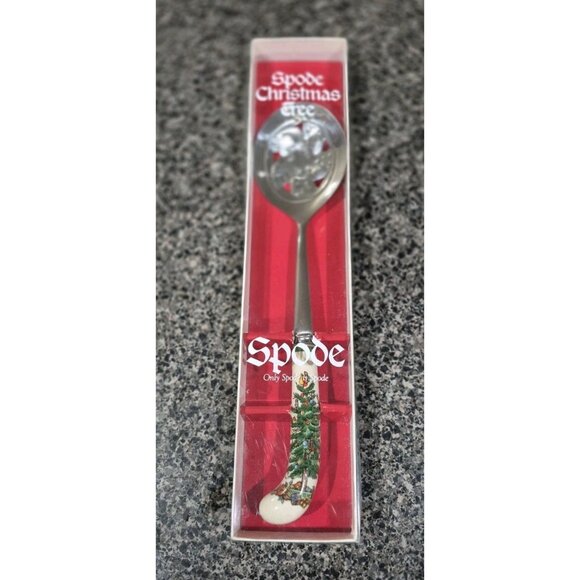Spode Christmas Tree Vegetable Spoon Holiday Serving Utencils - Picture 1 of 6